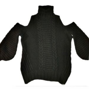 SOLD❌H&M black wool cold shoulder sweater Sz 34/ US4